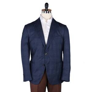 NEW JACKET REQUIRED men's zephyr unconstructed sportcoat in blue and brown check